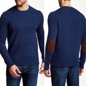 J CREW Donegal Leather Elbow Sweater M